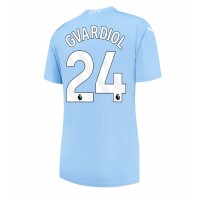 Camisa de Futebol Manchester City Josko Gvardiol #24 Equipamento Principal Mulheres 2023-24 Manga Curta